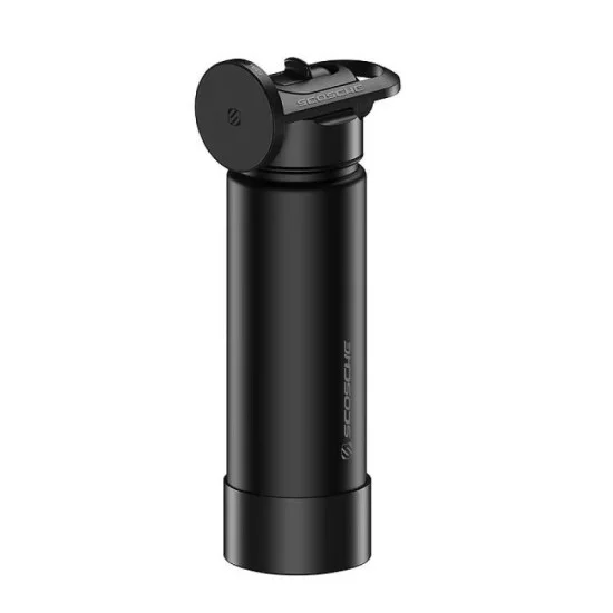 Scosche Stainless Steel Water Bottle With Magnetic Phone Holder And Tripod - 650Ml - Black